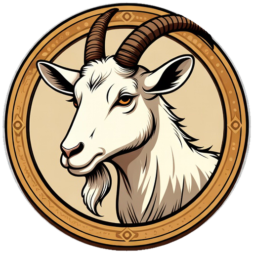 Detailed goat game piece